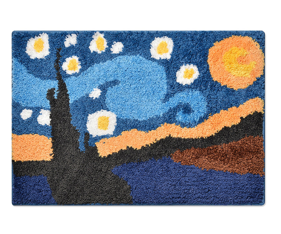 Starry Night Bath Mat, Van Gogh Home Decor - view 2