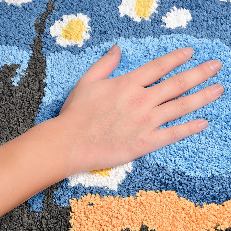 Starry Night Bath Mat, Van Gogh Home Decor - view 3