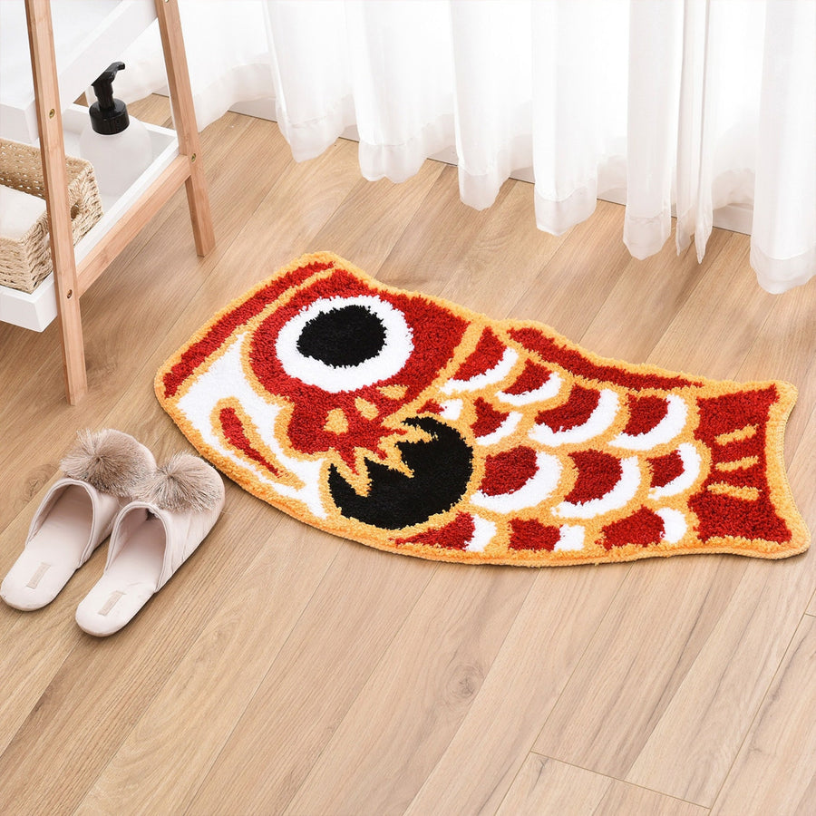 Feblilac Cute Red Koi Fish Bath Mat Mom‘s Day Gift - Feblilac® Mat