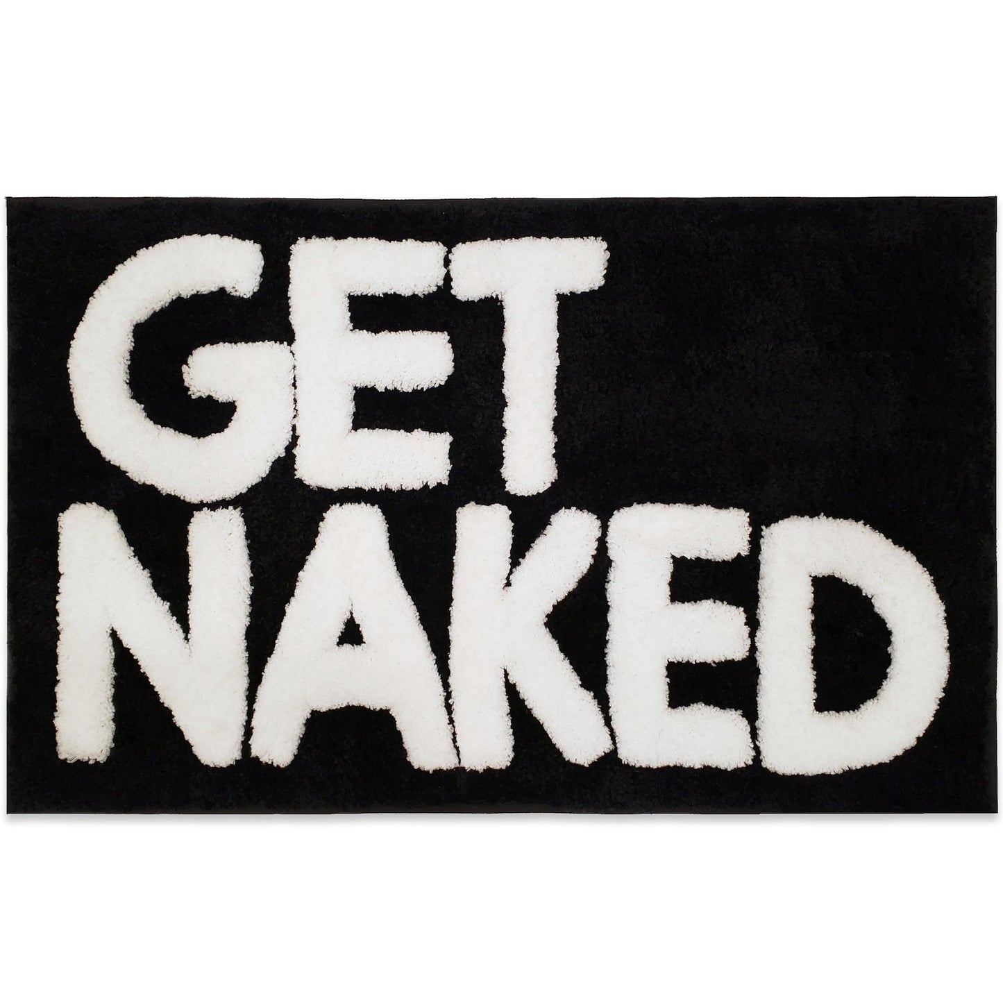 Feblilac Black and White Get Naked Bath Mat