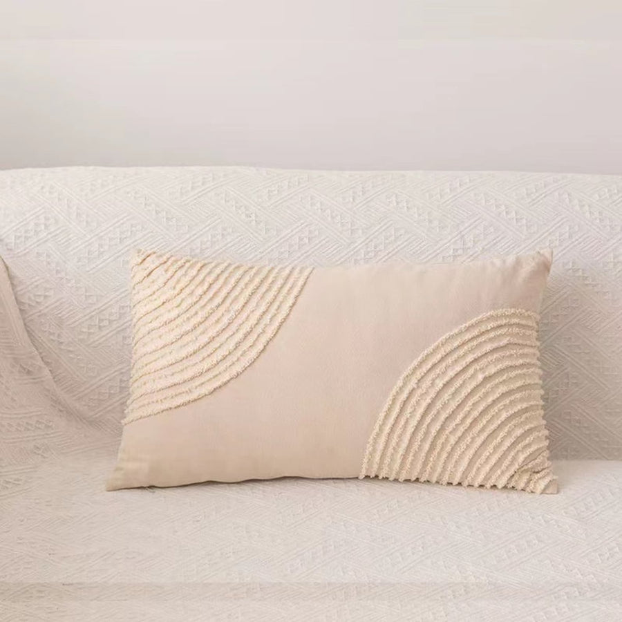 Cotton and Linen Pillowcase, Tufted Bohemian Style Pillow Cover, Bedroom Living Room Home Decor - view 4