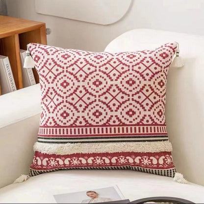 Boho Texture Pillowcase, Bohemian Style Pillow Cover, Bedroom Living Room Home Decor