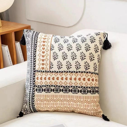 Boho Texture Pillowcase, Bohemian Style Pillow Cover, Bedroom Living Room Home Decor