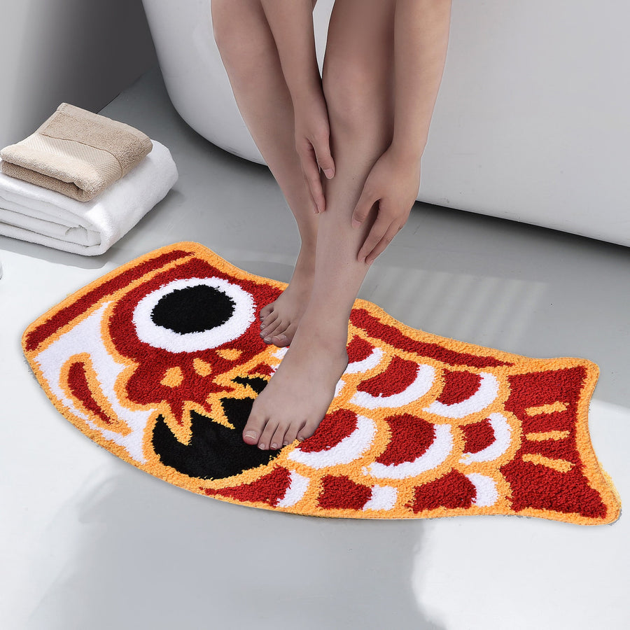 Feblilac Cute Red Koi Fish Bath Mat Mom‘s Day Gift - Feblilac® Mat