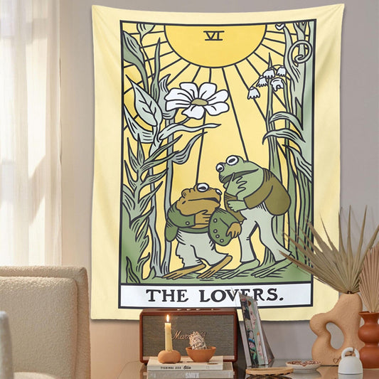 Feblilac Frog The Lovers Tapestry Wall Hanging