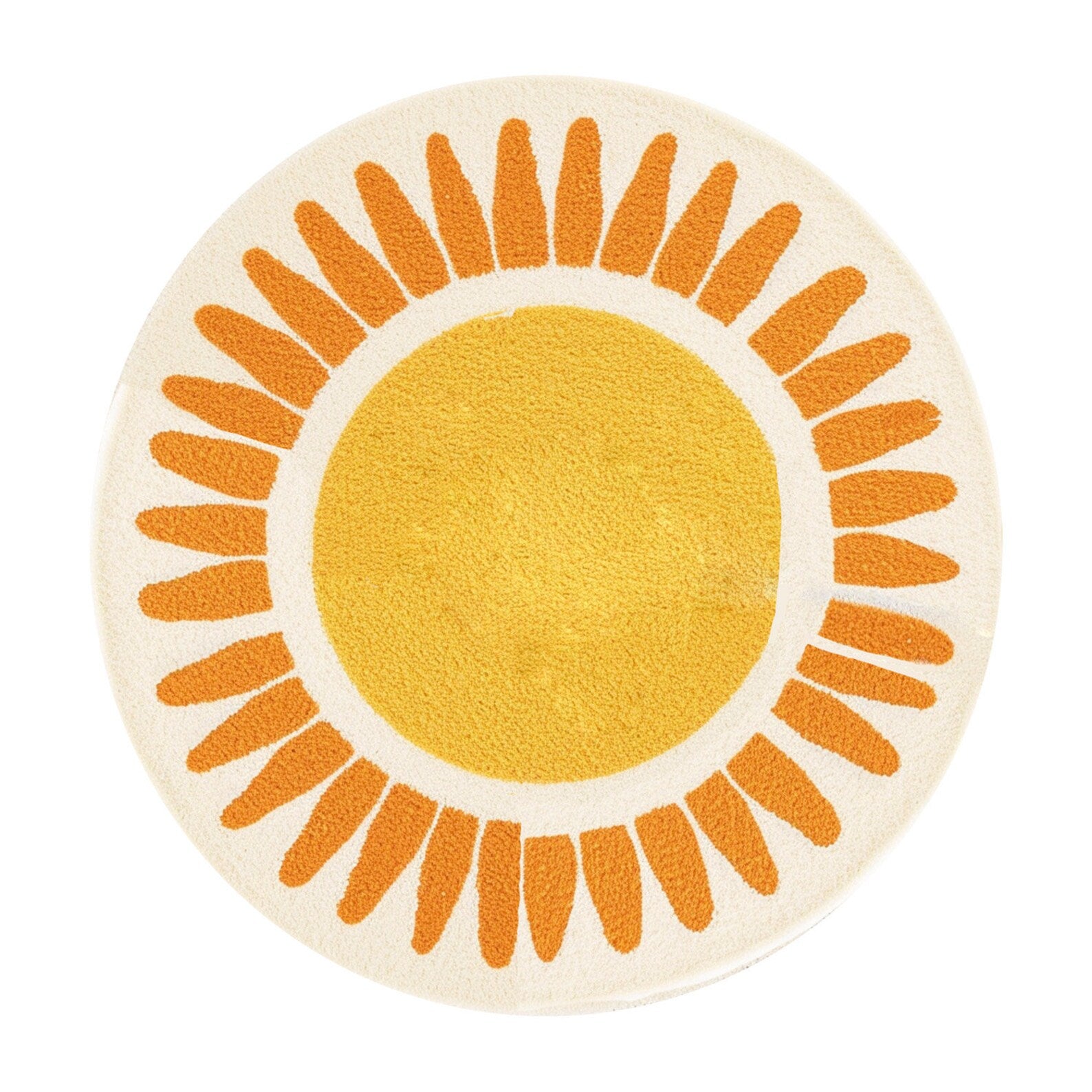 Feblilac Cute Sunshine Bathroom Mat, U-Shape Toilet Bath Mat - view 3