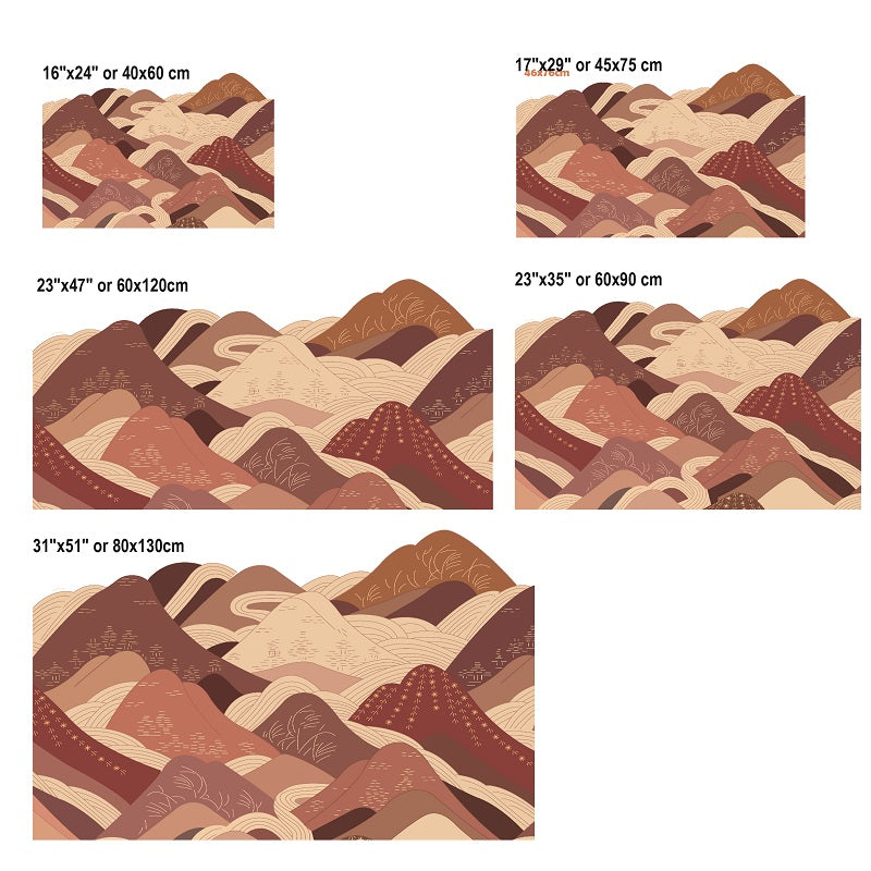 PVC Red Mountains Door Mat Mom‘s Day Gift - Feblilac® Mat