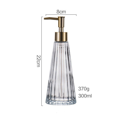 Nordic style light luxury umbrella glass lotion bottle household hand sanitizer bottle sub-bottling shower gel bottle