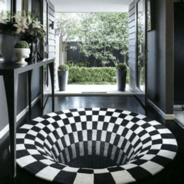 Vortex Rug - Handcrafted 3D Illusion House Rug - Feblilac® Mat