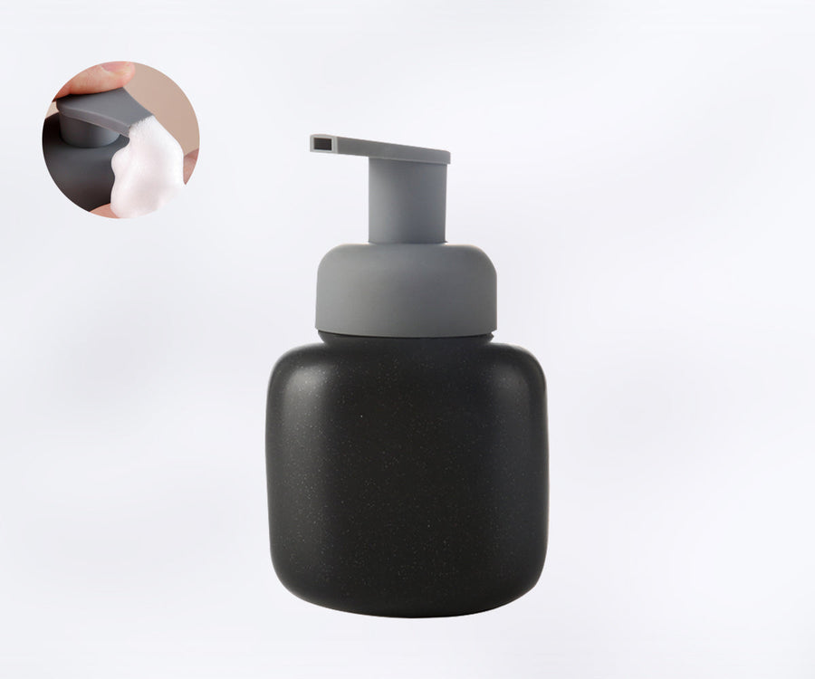 Ceramic Soap Dispenser, Foaming Pump Bathroom Bottle, Simple Design, Refillable Reusable Lotion Pump for Bathr