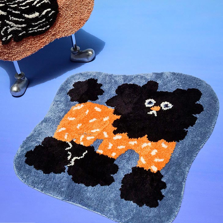 Cute Black Dog Bath Mat - Feblilac® Mat
