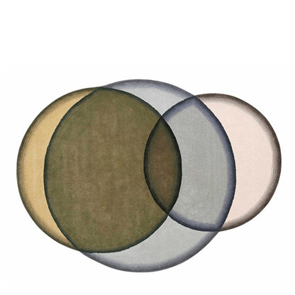 Feblilac Irregular Circles Living Room Mat Carpet