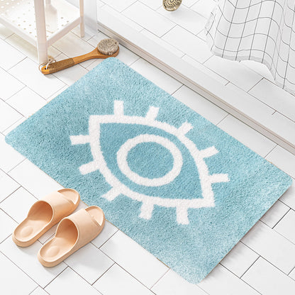 Feblilac the Eye of the Blue Devil Bathroom Rug - Feblilac® Mat