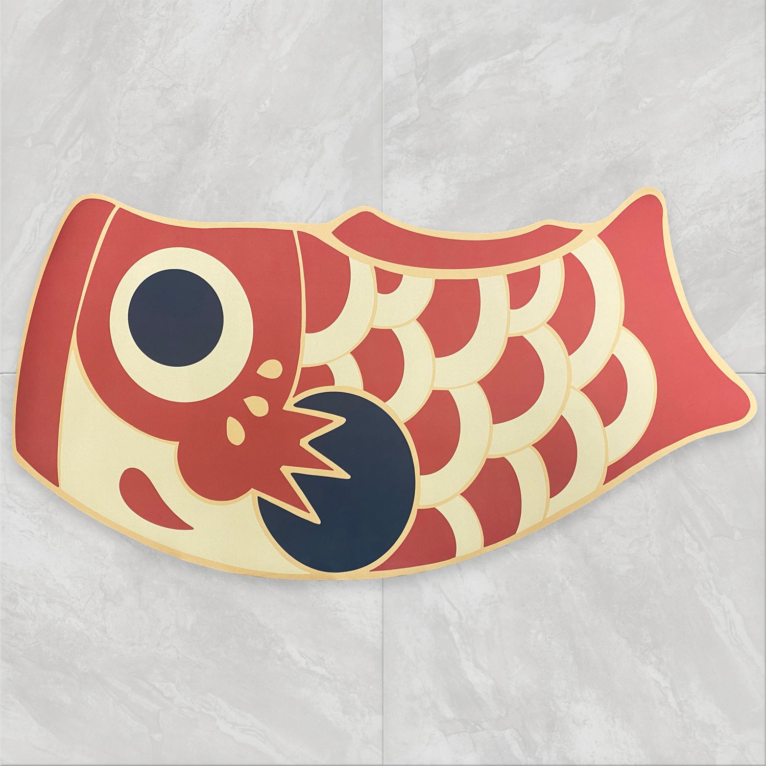 Cute Red Koi Fish Diatomaceous Earth Bathroom Mat