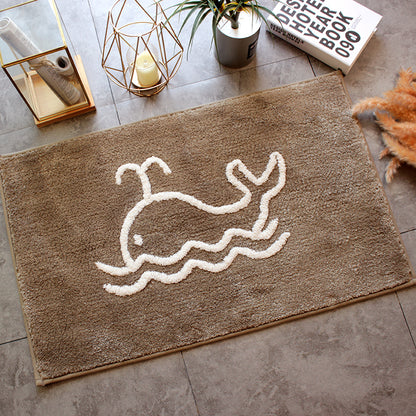 Simple Cartoon Whale Bathroom Mat - Feblilac® Mat