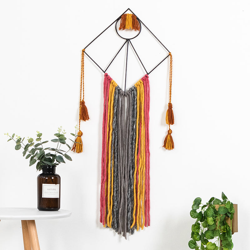 Feblilac Northern Europe Style Tassel Tufted Tapestry