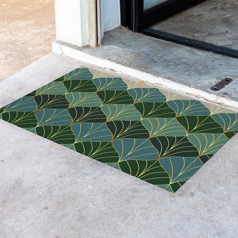 Feblilac Green Abstract Leaves Door Mat Mom‘s Day Gift - view 2
