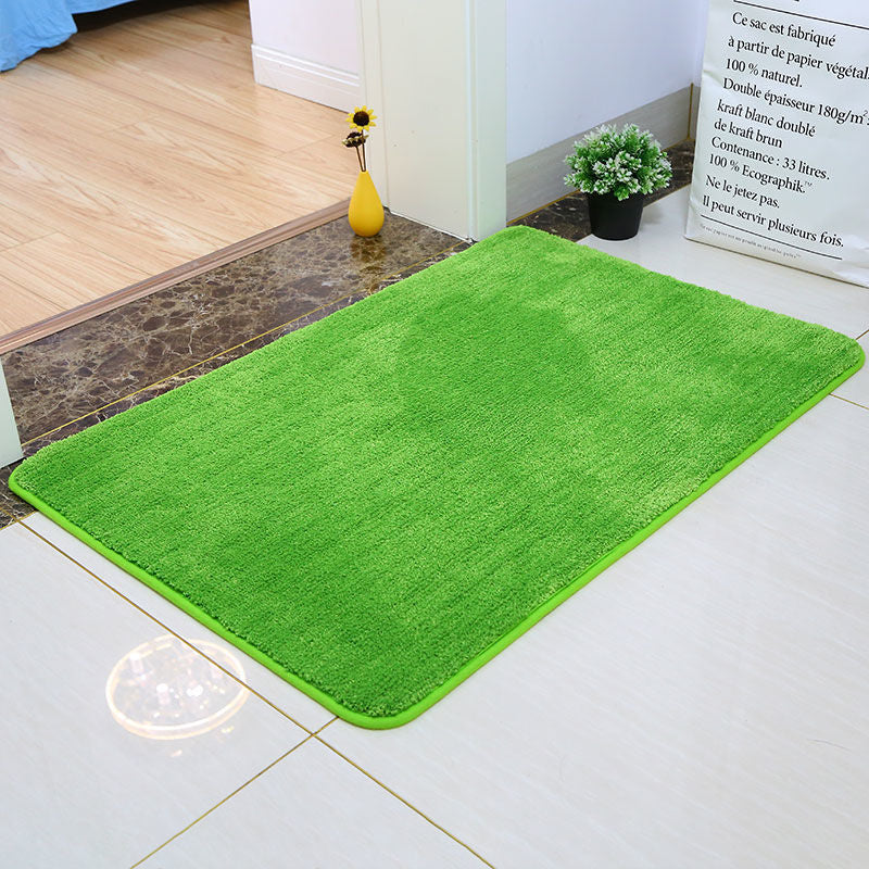 Blue Solid Tufted Bath Mat - Feblilac® Mat