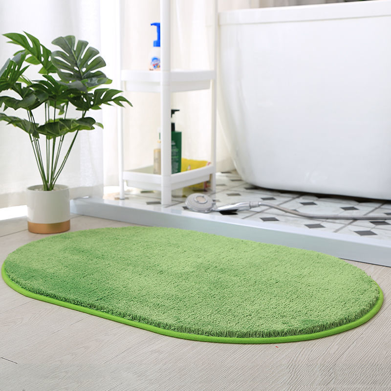 Feblilac Semicircle Solid Yellow Tufted Bath Mat - Feblilac® Mat