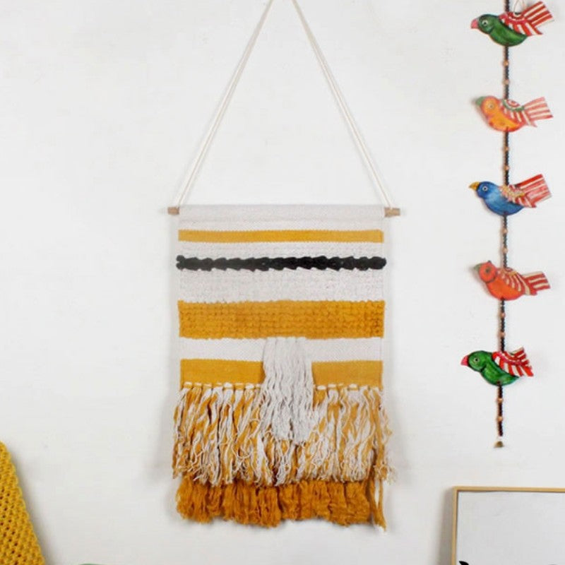 Feblilac Indian Style Tassel Tufted Tapestry - view 10