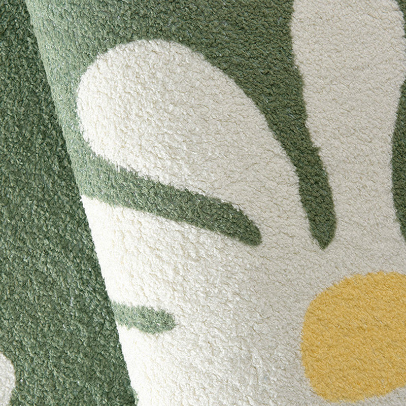 Feblilac White Daisy Green and Blue Ground Bedroom Mat Mom‘s Day Gift - Feblilac® Mat