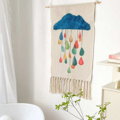 Feblilac Decorate Tassel Tufted Tapestry