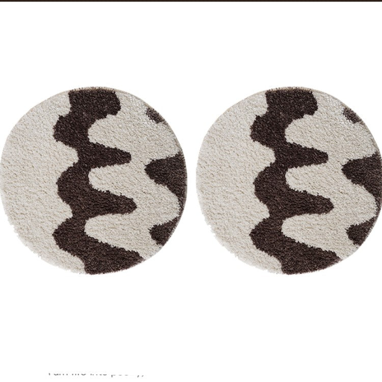 Feblilac Round and Square Deformed Geometrically Latticed Tufted Cushion - view 13