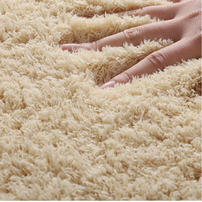 Feblilac Rectangular Solid Light Camel Thickened Tufted Bath Mat - view 4
