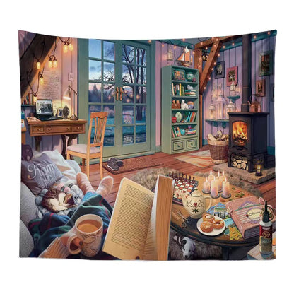 Feblilac Merry Christmas Lovely Home Tapestry - Feblilac® Mat