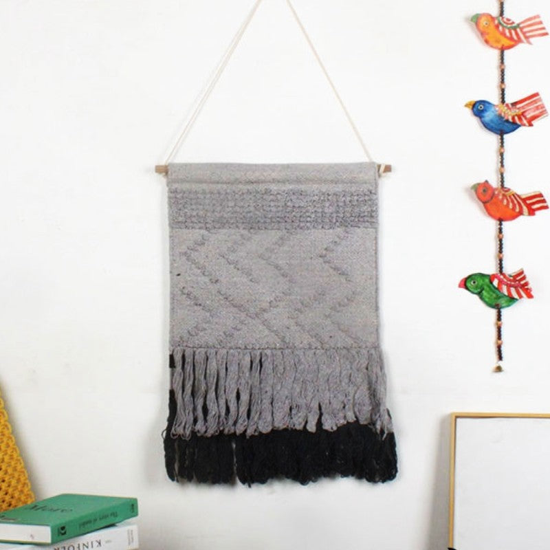 Feblilac Indian Style Tassel Tufted Tapestry