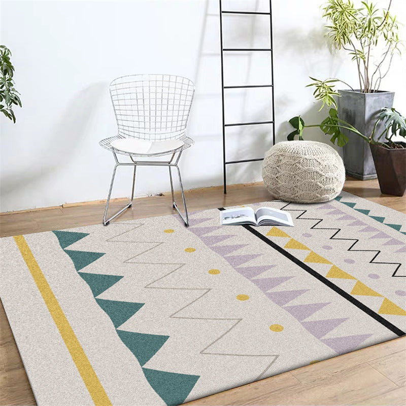 Multi-Color Bedroom Rug Calming Color Block Area Rug Cotton Blend Pet Friendly Easy Care Indoor Rug - Clearhalo - 'Area Rug' - 'Rug' - 11686554321_591419584