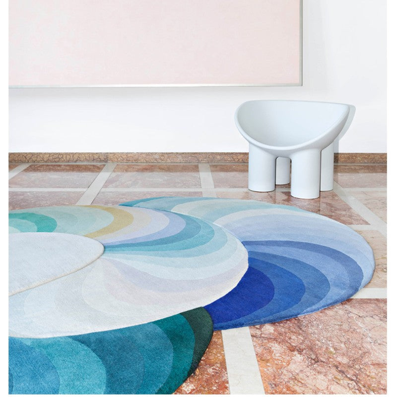 Feblilac Morandi Style Irregular Living Room Mat Carpet - view 3