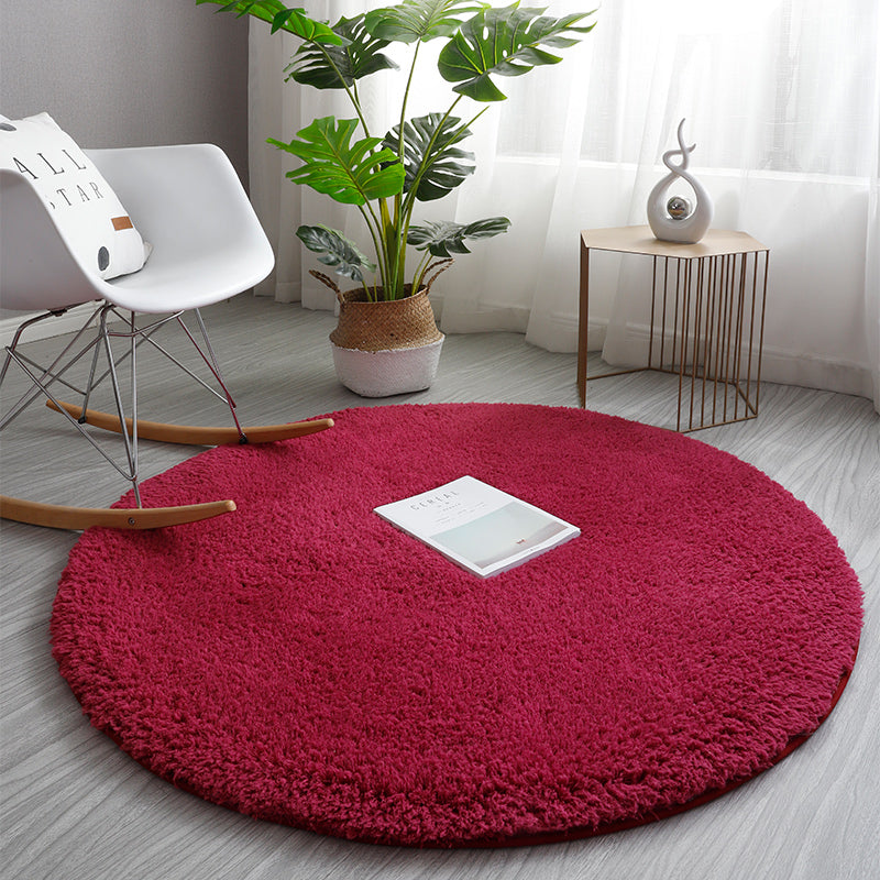 Feblilac Round Solid Thickened Tufted Living Room Carpet, Area mat, Bathmat