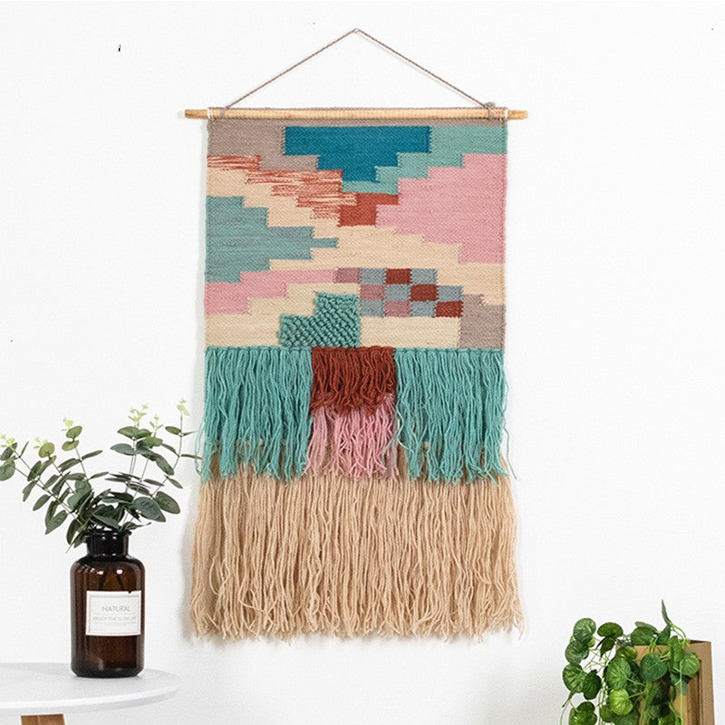 Feblilac Northern Europe Style Tassel Tufted Tapestry