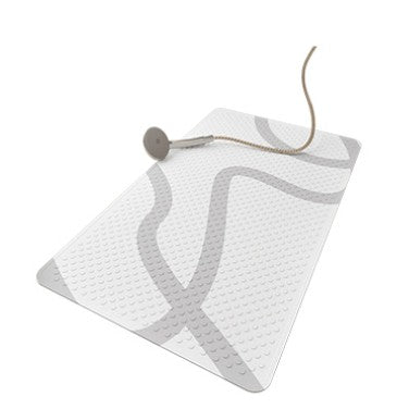 Feblilac Grey Geometric Pattern PVC Bathroom Mat