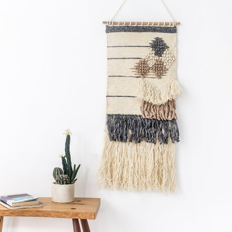 Feblilac Northern Europe Style Tassel Tufted Tapestry