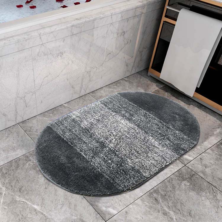 Gradient Rounded Rectangle Line Art Bathroom Mat - Feblilac® Mat