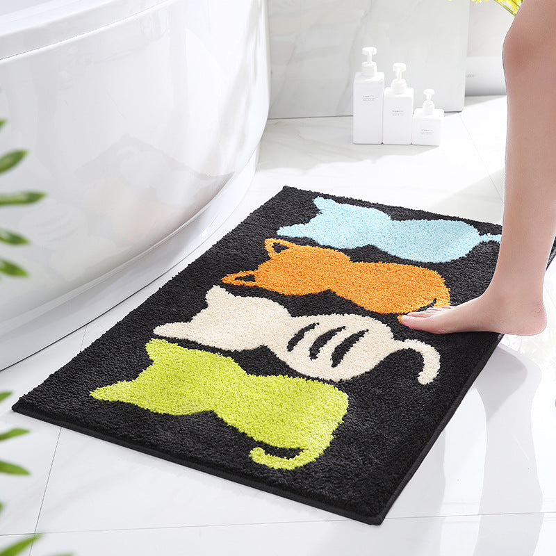 Four Cats Bathroom Rug, Non-Slip and Washable - Feblilac® Mat