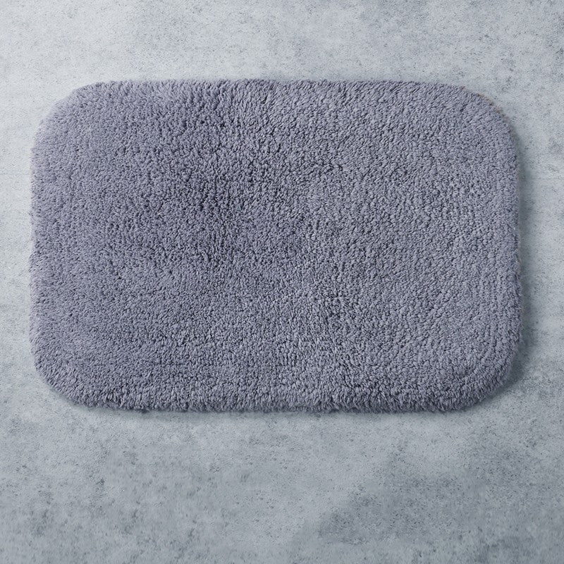 Feblilac Simple Solid Tufted Bathroom Mat Toilet U-Shaped Floor Mat - view 15