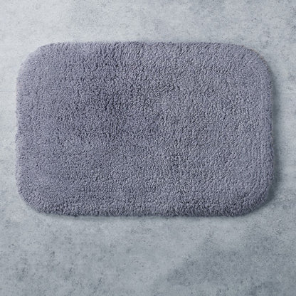 Feblilac Simple Solid Tufted Bathroom Mat Toilet U-Shaped Floor Mat