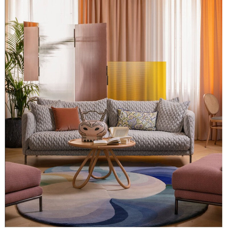 Feblilac Morandi Style Irregular Living Room Mat Carpet