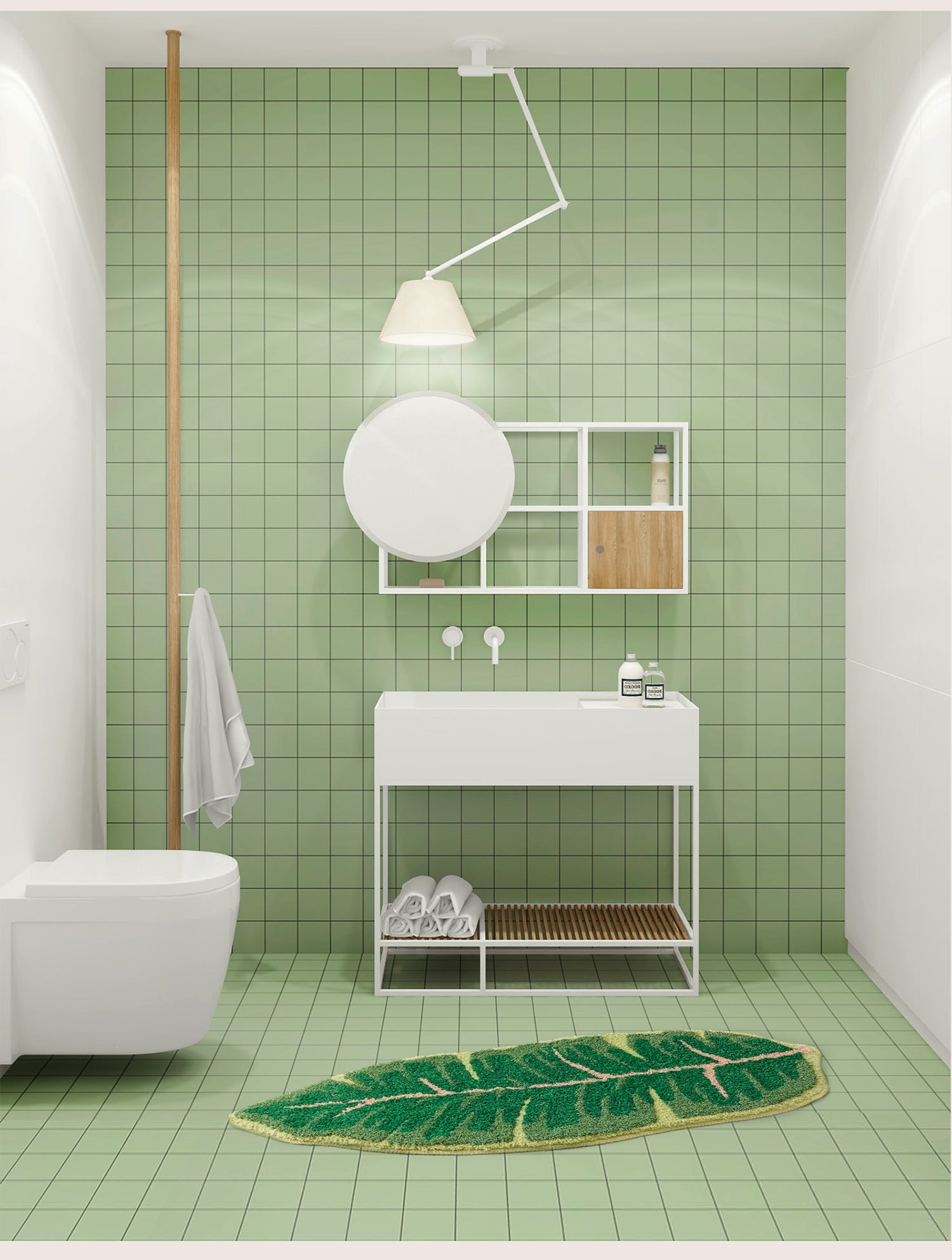 Tufting Leaf Bath Mat - Feblilac® Mat