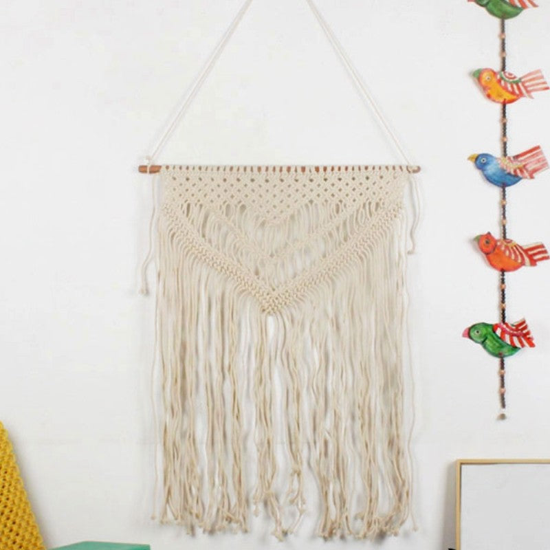 Feblilac Indian Style Tassel Tufted Tapestry