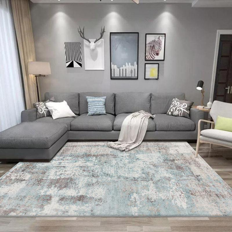 Green and Pink Modern Rug Polyester Abstract Rug Washable Non-Slip Backing Carpet for Living Room - view 19