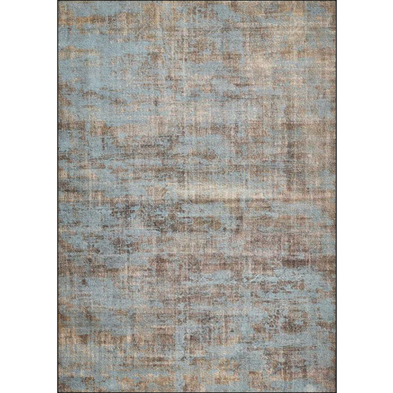 Brown and Blue Industrial Rug Polyester Abstract Rug Washable Non-Slip Backing Carpet for Living Room - Clearhalo - 'Area Rug' - 'Rug' - 1584794