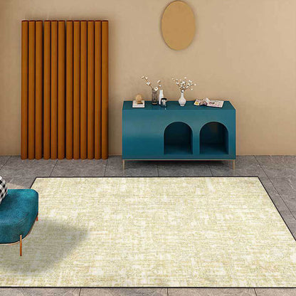 Simple Abstract Rug Yellow Polyester Rug Machine Washable Anti-Slip Backing Area Rug for Bedroom Yellow Clearhalo 'Area Rug' 'Rug' 1584854