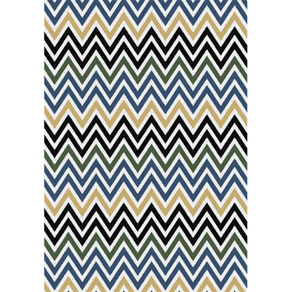 Colorful Bedroom Rug Novelty Chevron Pattern Area Rug Polyester Non-Slip Backing Carpet