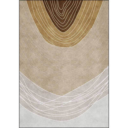 Novelty Living Room Rug Multi-colored Colorblock Wood Grain Print Rug Polyester Washable Pet Friendly Area Rug