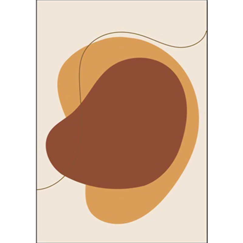 Novelty Living Room Rug in Brown Color Block Print Rug Polyester Pet Friendly Anti-Slip Backing Area Rug - view 3