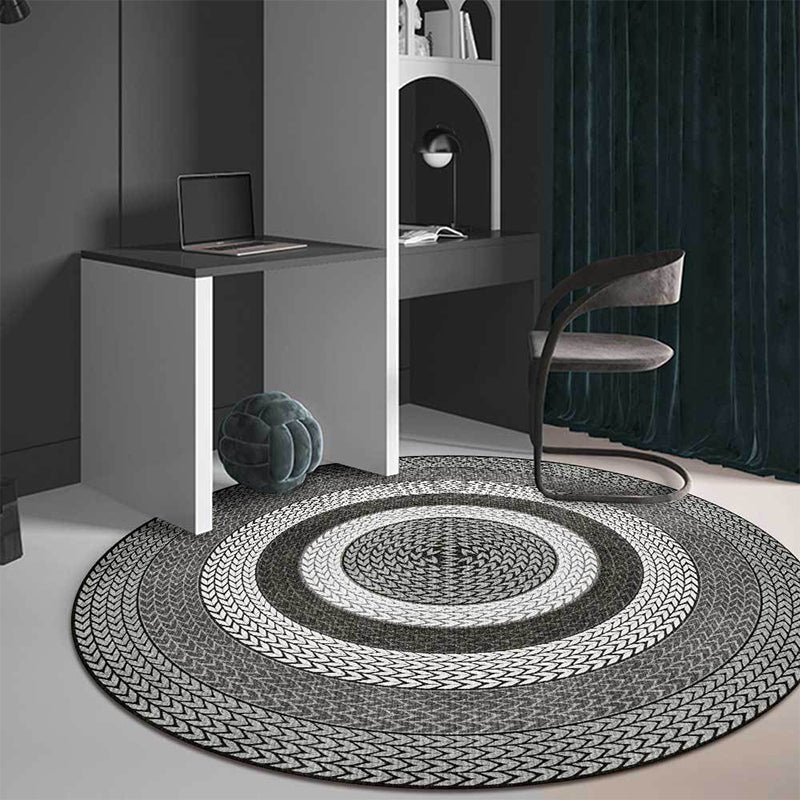 Rustic Concentric Circles Pattern Rug Yellow and Green Polyester Rug Machine Washable Non-Slip Area Rug for Living Room Grey Clearhalo 'Area Rug' 'Rug' 1598081